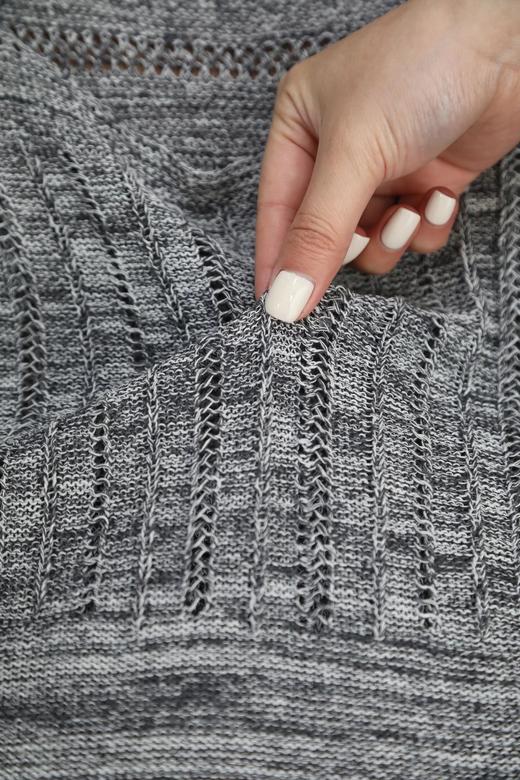 LPIUTY品牌直发！包肩袖镂空肌理针织衫 B08GXX-8829 商品图9