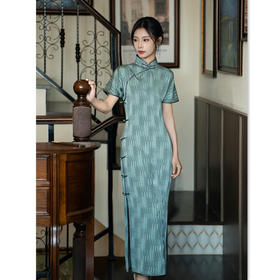 GX改良复古风单层全开襟旗袍古法新中式2025年夏季新款日常年轻旗袍