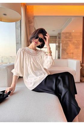 LPIUTY品牌直发！镂空桑蚕丝衬衫 C1225018