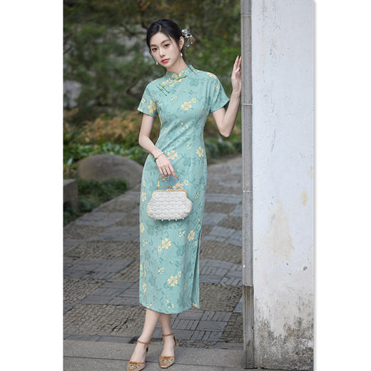 GX复古国风民国女士学院风旗袍2025夏季新款改良中式少女旗袍 商品图2