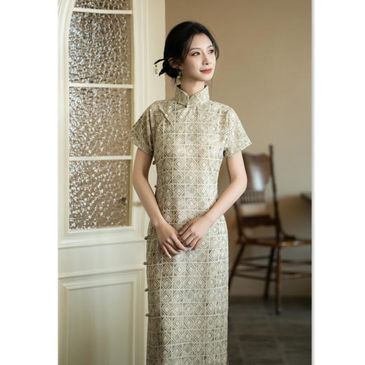 GX新中式全开襟民国风中式少女旗袍2025夏季新款日常可穿老上海旗袍 商品图3