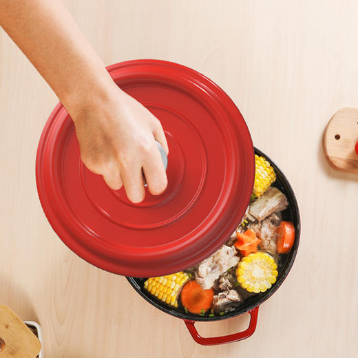 康巴赫 溢彩珐琅铸铁汤锅22cm LPB-YT22B 商品图1