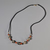 黑白镶蚀足球珠+西亚高古红玛瑙锁骨链 商品缩略图0