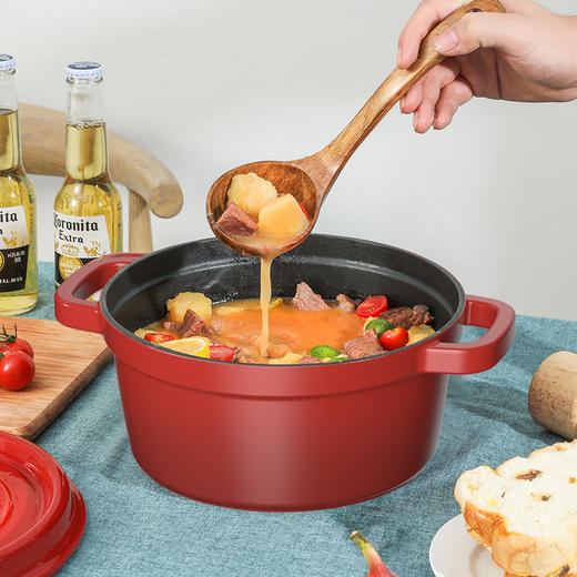 康巴赫 溢彩珐琅铸铁汤锅22cm LPB-YT22B 商品图5