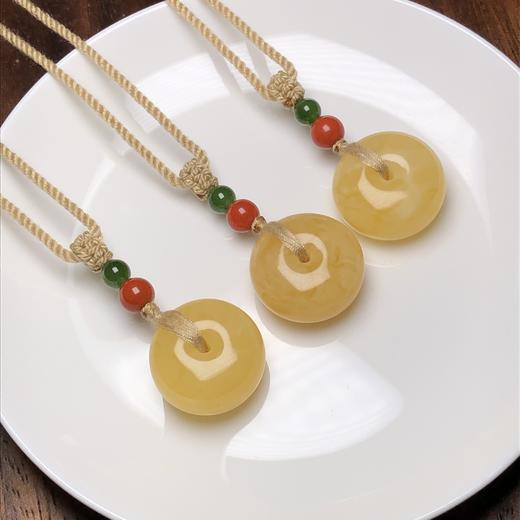 蜜蜡平安扣碧玉南红银饰吊坠 饰品美物 商品图6