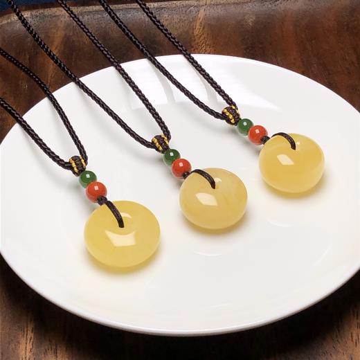 蜜蜡平安扣碧玉南红银饰吊坠 饰品美物 商品图8