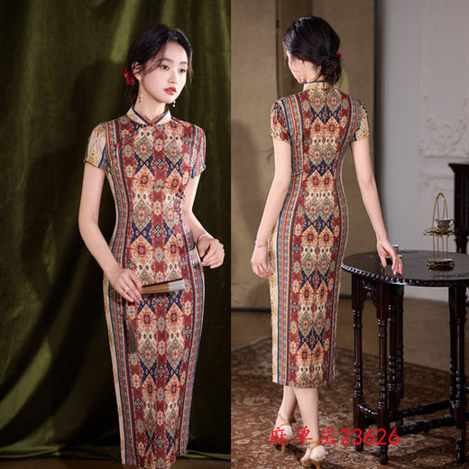 GX时尚改良年轻少女款旗袍2025夏季新款新中式日常可穿旗袍裙 商品图3