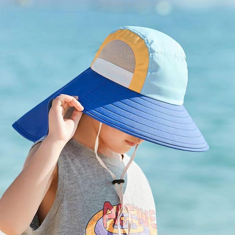 爆卖+【29.9元/顶】笑乐屋专柜儿童防晒帽夏季UPF50+男童女童帽子