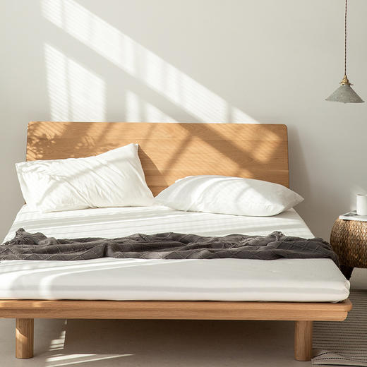 【单品床笠】水洗棉格纹床笠床笠纯色全棉床单简约 商品图2