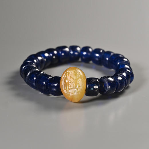 萨珊波斯印章珠+宝蓝琉璃珠手串 商品图1