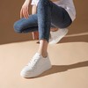 洛诗琳14548春季新款超轻厚底增高牛皮小白鞋26312 商品缩略图0