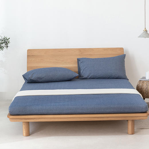 【单品床笠】水洗棉格纹床笠床笠纯色全棉床单简约 商品图4