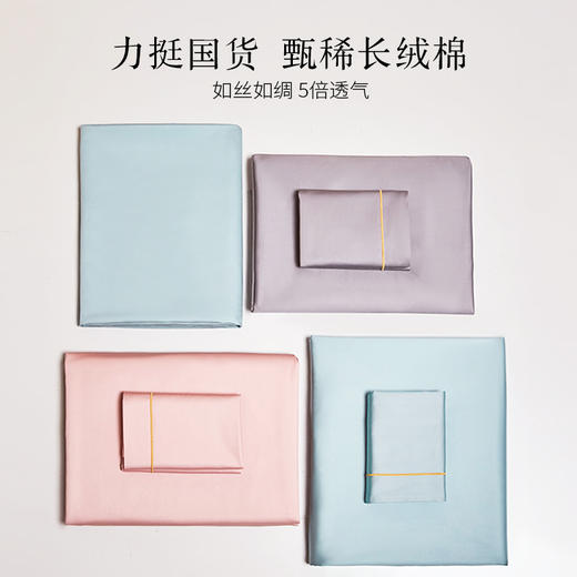 【春上新】10楼 安睡宝 长绒棉素色拆件-被套/床单/枕套 吊牌价399-1399元 活动价99-399元 商品图3