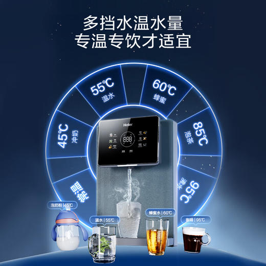 海尔（Haier）海澜管线机 壁挂式饮水机 家用无胆不锈钢管即热式直饮机厚膜速热 6档水温调节净饮机伴侣HGR2303 商品图0