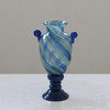 法式中古风蓝条纹带耳高脚风灯玄关柜创意高级感玻璃大花瓶装饰瓶 商品缩略图6