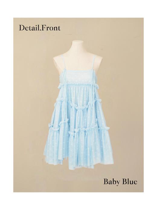 人鱼蕾丝吊带裙  蓝/粉 商品图4