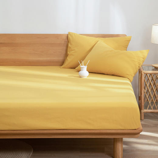 【单品床笠】水洗棉格纹床笠床笠纯色全棉床单简约 商品图8