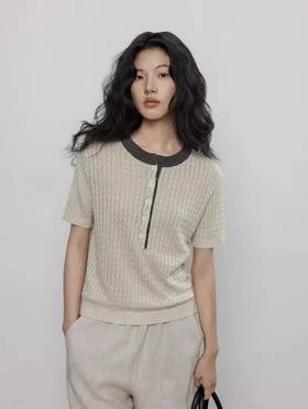 LPIUTY品牌直发！天丝亚麻针织短袖 B0161012