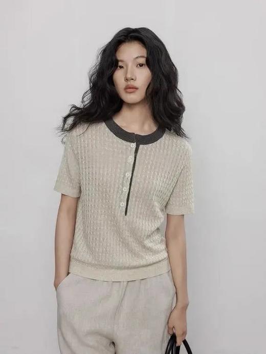 LPIUTY品牌直发！天丝亚麻针织短袖 B0161012 商品图0