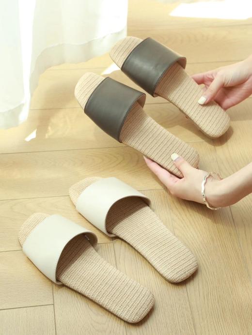 LPIUTY品牌直发！羊皮亚麻拖鞋 B032048 商品图7