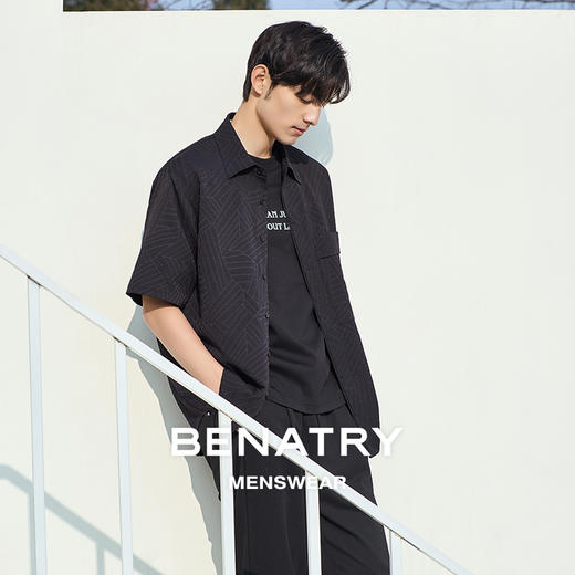贝纳川翻领外穿式短袖衬衣ECT112003 商品图1