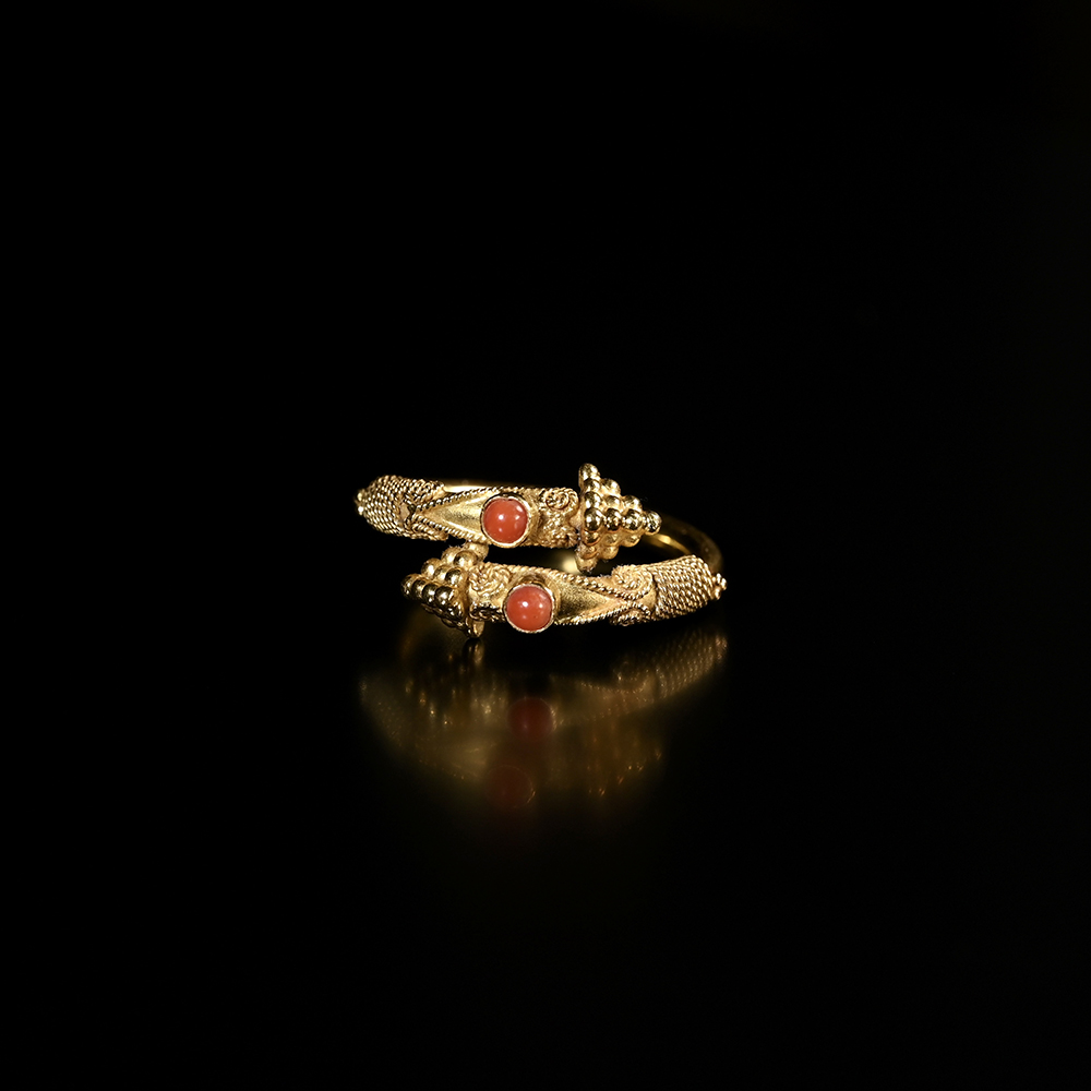 古希腊馆藏双蛇头戒指复刻版