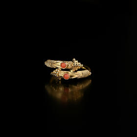 古希腊馆藏双蛇头戒指复刻版