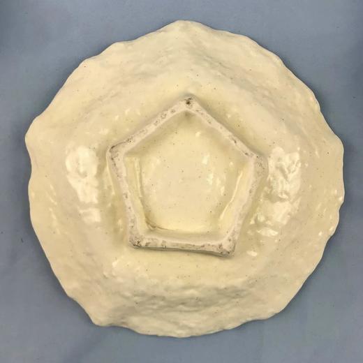 日本纯手工粗陶彩绘不规则形大盘 2枚装 原盒保留 商品图4