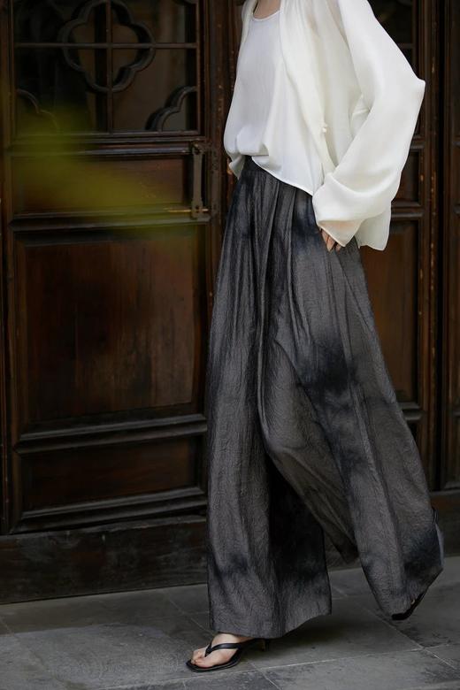 LPIUTY品牌直发！水墨扎染醋酸 短袖B08ZJ-24-7-58/阔腿裤B08ZJ-680708/半身裙B08ZJ-680709 商品图2