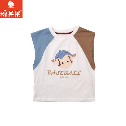 棉果果夏季商场专柜同款男童拼接撞色背心无袖T恤M212142225346 商品图1