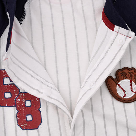 棉果果夏季商场专柜同款男童哈衣爬服时尚运动连体衣M212722225335 商品图2