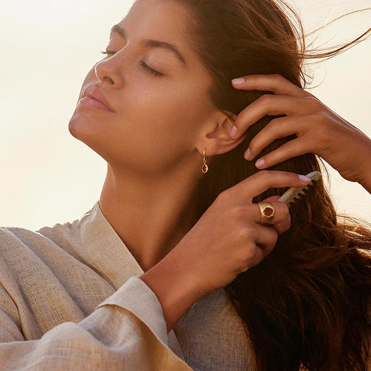 北京仓｜Agapee-Lysia-玫瑰粉色 吊坠 耳环［法国设计师］ 商品图2