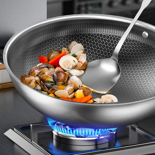 康巴赫 304旗舰蜂窝炒锅32cm LPB-32B1 商品图2