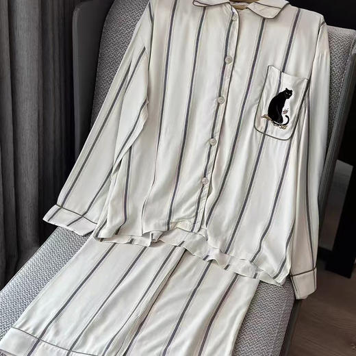 100%纯棉磨毛，情侣款家居服  春夏款睡衣  长袖男女套装 商品图6