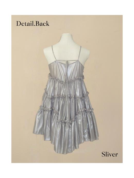 人鱼蕾丝吊带裙 香槟灰金 商品图1