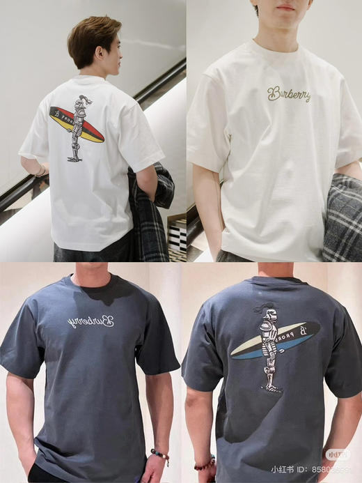 42-2 情侣款 25SS 叛逆浪漫 签名字母/冲浪板骑士 宽松圆领短袖 T袖 商品图0