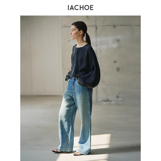 棉仓3621519007-IACHOE含莱赛尔牛仔裤 商品图4