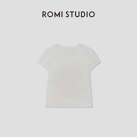 ROMI STUDIO“轻松自在”棉质长绒棉软糯小飞袖短袖T恤 RWCSSY1921 商品图1