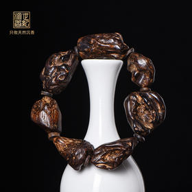 天然柬埔寨沉香随形手串 沉水级 73克 SP11089