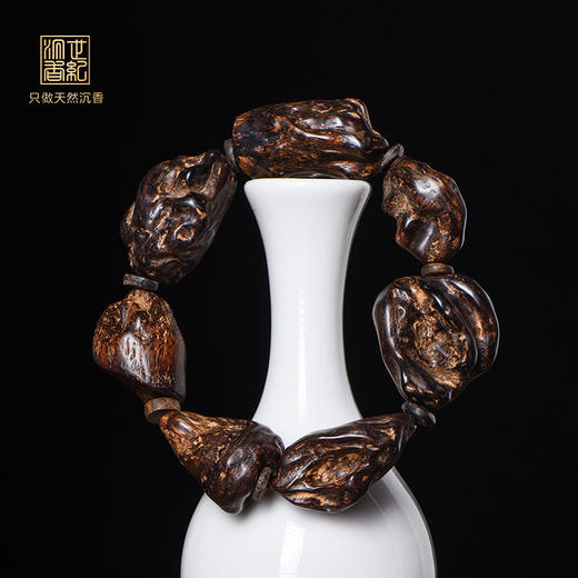 天然柬埔寨沉香随形手串 沉水级 73克 SP11089 商品图0