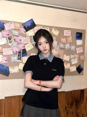 缪缪25早春polo针织短袖T恤（TM）