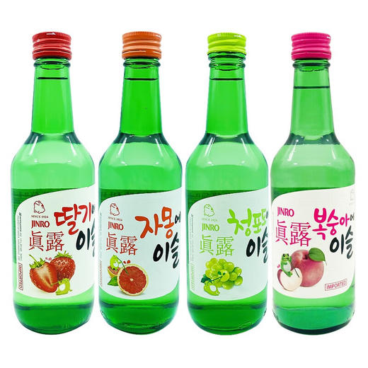 真露草莓西柚葡萄李子桃味果味酒360ml 商品图1