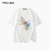 PINLI品立2025夏季新款圆领动物印花烫钻短袖T恤男士体恤衫上衣潮BG252111031 商品缩略图3