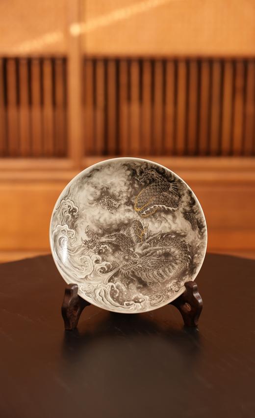 【指间彩】墨龙撇口迷你壶承 商品图2