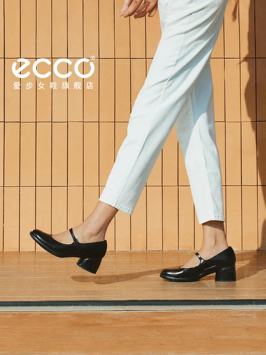 ECCO爱步 女鞋玛丽珍鞋 2025新款复古粗跟浅口单鞋 商品图2