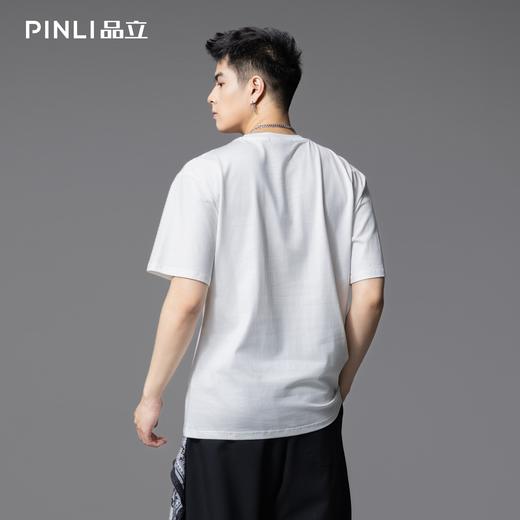 PINLI品立2025夏季新款狗狗印花短袖T恤男潮牌休闲圆领体恤衫上衣BG252111036 商品图2