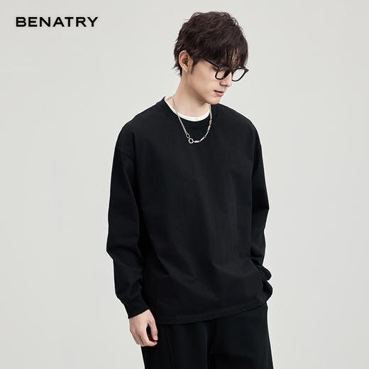 贝纳川时尚磨破长袖T恤ECF113001 商品图1