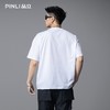 PINLI品立2025夏季新款新中式宽松短袖T恤叶子绣花盘绳休闲男上衣B252111024 商品缩略图4
