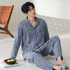 芬腾男士男生睡衣纯棉长袖套装秋季新款时尚休闲简约全棉家居服 商品缩略图0