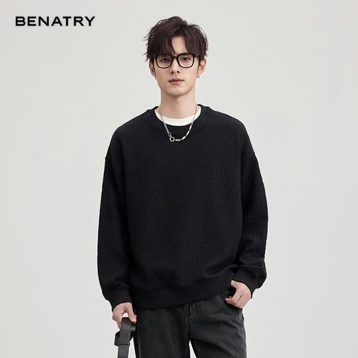 贝纳川肌理圆领卫衣ECF124002 商品图4